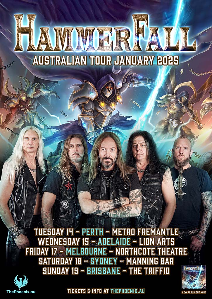 Hammerfall 2025 tour poster